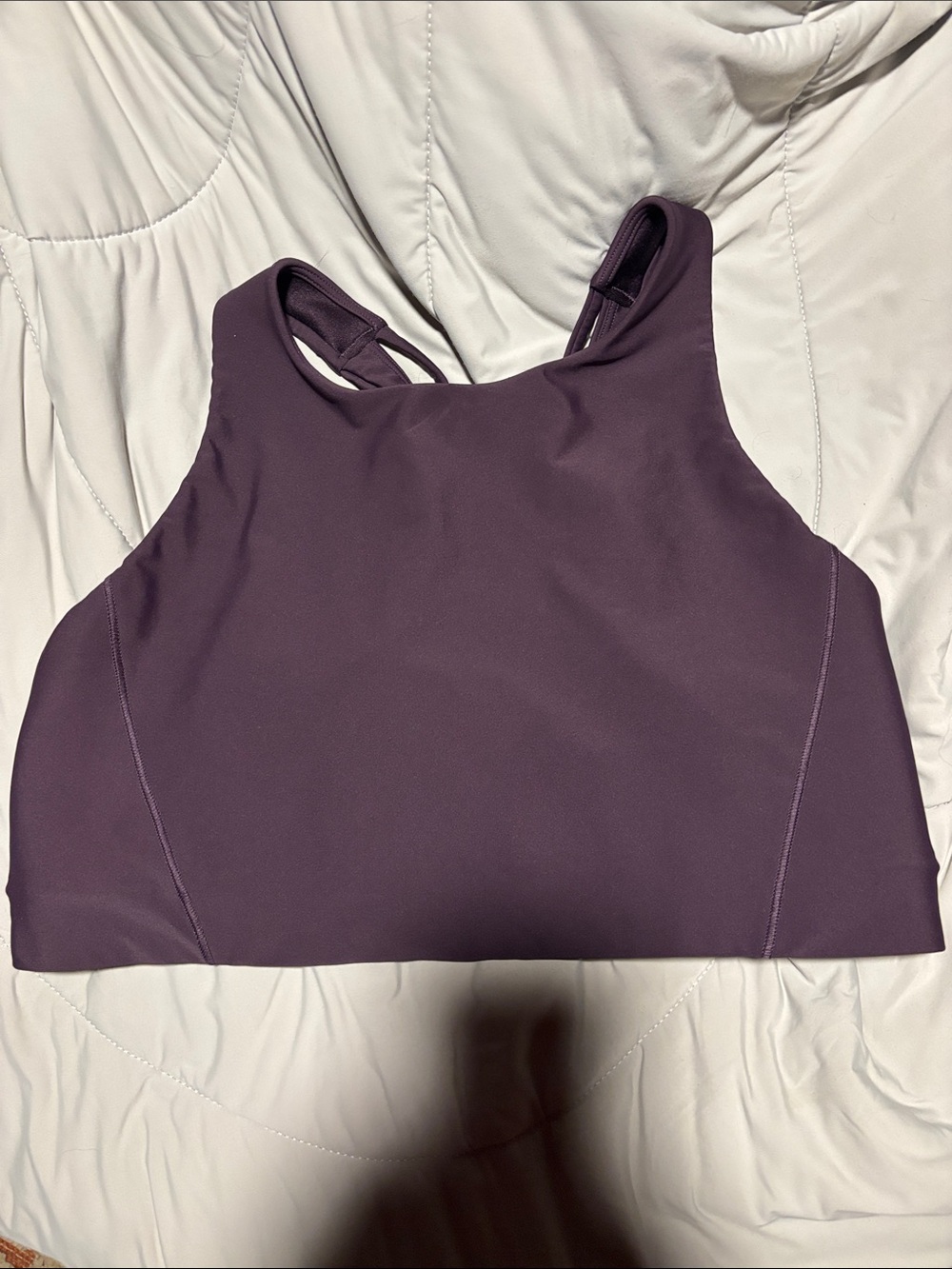 Athleta Plum High-Neck Racerback Sports Bra